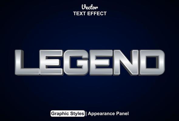 legend text effect with graphic style and editable.