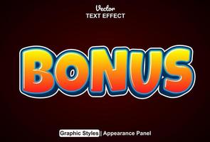 bonus text effects with graphic style and editable vector