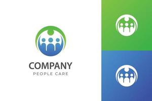 people group leadership logo icon design with leader care community logo element for team work, global community, human care, family care, partnership logo design vector