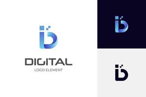 inicial letra re digital con píxeles logo icono diseño, letra carné de identidad logo elemento para tecnología identidad vector