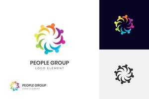 people group Community logo icon symbol, human unity network and social icon design template for Discussion Group logo template, People and Consult logo vector