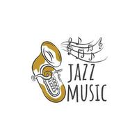 internacional jazz día vector ilustración con saxofón