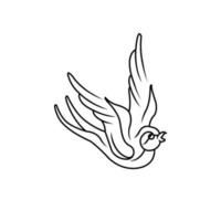 Colibri or humming bird icons. Vector isolated set of flying birds with spread flittering wings