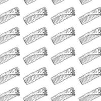 Shawarma Kebab pattern fast food. Seamless pattern. vector