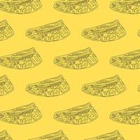 Shawarma Kebab pattern fast food. Seamless pattern. vector