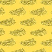 Shawarma Kebab pattern fast food. Seamless pattern. vector