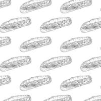 Shawarma Kebab pattern fast food. Seamless pattern. vector