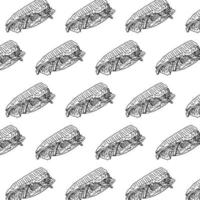 Shawarma Kebab pattern fast food. Seamless pattern. vector