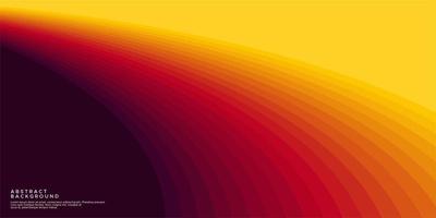 Colorful orange shade ink curve lines abstract design. Line layers background template. vector