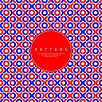 Red and blue abstract circle seamless pattern design. Simple round pattern vector. vector