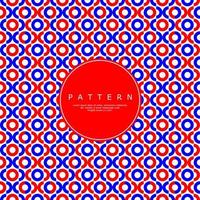 Red and blue abstract circle seamless pattern design. Simple round pattern vector. vector