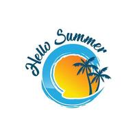 abstract and fun sun isolated summer icon design. vector