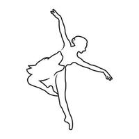 ilustración vectorial de ballet clásico, bailarina de ballet figura vector