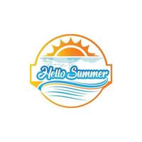 abstract and fun sun isolated summer icon design. vector