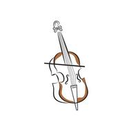 violonchelo vector ilustración aislado en blanco antecedentes