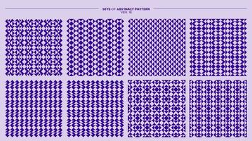 Triangle abstract seamless pattern design vector set. Modern triangles pattern.