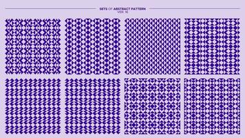 Triangle abstract seamless pattern design vector set. Modern triangles pattern.