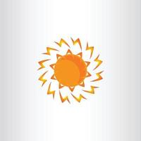 Sun Vector isolated summer icon design. Vector yellow sun symbol