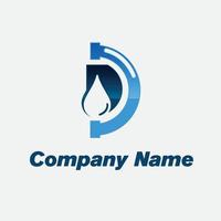 plumbing company logo vector concept. Illustration for plumber's business,D letter vector,EPS 10