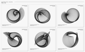 moderno línea circular diseño modelo. resumen mezcla líneas circulo logo gráfico vector. vector