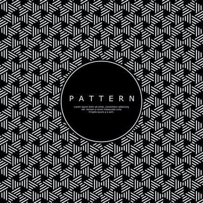 Modern black and white line triangle abstract seamless design vector