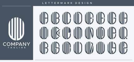 Abstract tube letter W logo design. Modern line capsule WW W letter logo vector template.