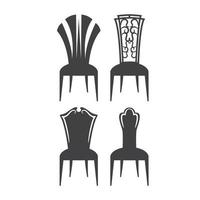 Furniture logo with chair concept. This logo is ideal for an furniture company, interior design company, decor expert, production company, etc. Vector illustration