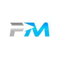FM letter logo, initial letter FM graphic logo template, Unique Monogram Letter FM Logo Vector. EPS10 vector