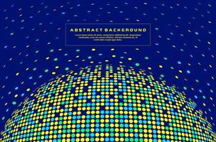 Modern abstract pixel circle background design. Colorful digital halftone vector wallpaper.