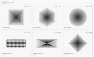 resumen mezcla línea básico forma logo diseño modelo. moderno línea contorno vector recopilación.