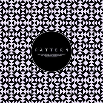 Black geometric shape seamless pattern. Triangle abstract pattern design vector.