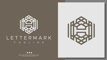 Luxury line letter H logo design template. Abstract H initial logo vector graphic.