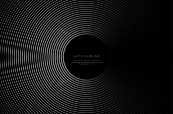Gradient blend line circle abstract background. Monochrome lines round design vector.