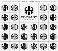 Modern hexagon Y letter logo design vector set. Hexagonal YY Y logo graphic template.