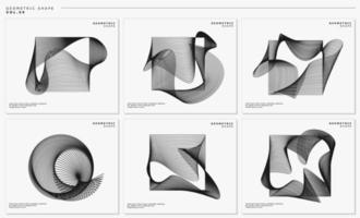 digital dinámica resumen línea logo gráfico modelo. moderno cuadrado contorno líneas vector. vector