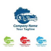 Car Wash Logo, Cleaning Car, Washing and Service Vector Logo Design stock illustration