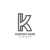 exclusivo clásico tipografía k letra y v letra combinar logo emblema monograma vector