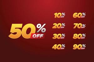 Discount Special Set Design vector