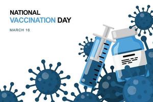 National Vaccination Day background. vector