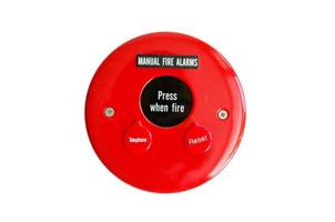 fire alarm press box isolated on white background photo