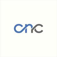 cnc letra logo diseño vector