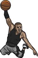 basketball player action illustration clip art collection vector