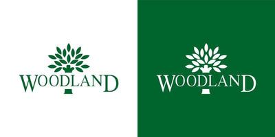 Woodland logo vector, Woodland icon free vector