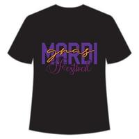 Mardi Gras shirt print template, Typography design for Carnival celebration, Christian feasts, Epiphany, culminating Ash Wednesday, Shrove Tuesday. vector