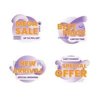 Set of labels for sales promotion, Vector labels