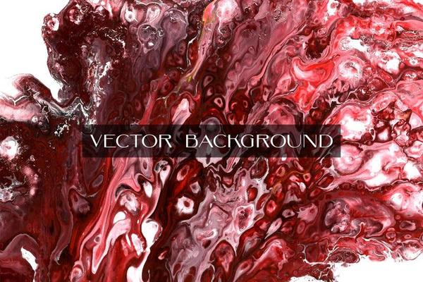 Fluid art gradient background with stains cover in retro style. Modern graphic template for flyer, poster, banner, mobile app. Bright red and white minimalistic gradient.