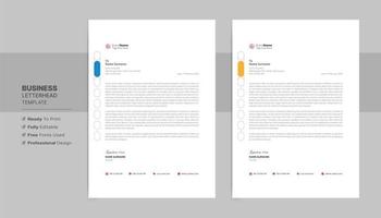 Letterhead Format Template, Business Style Letterhead Design Template. Company Letterhead Template Designs. vector