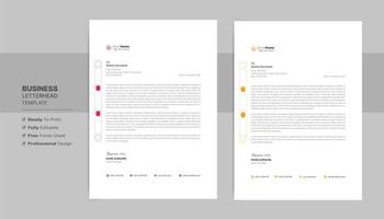 Letterhead Format Template, Business Style Letterhead Design Template. Company Letterhead Template Designs. vector