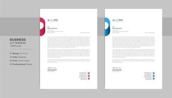 Letterhead Format Template, Business Style Letterhead Design Template. Company Letterhead Template Designs. vector