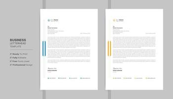 Letterhead Format Template, Business Style Letterhead Design Template. Company Letterhead Template Designs. vector